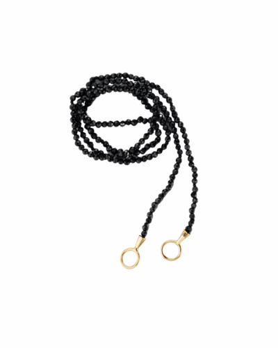 Itty Bitty Black Spinel Strand Length 16"