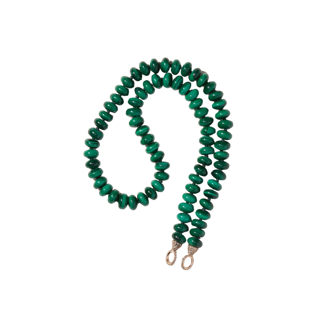 Malachite Rondelle Strand with 14KYG Loops
