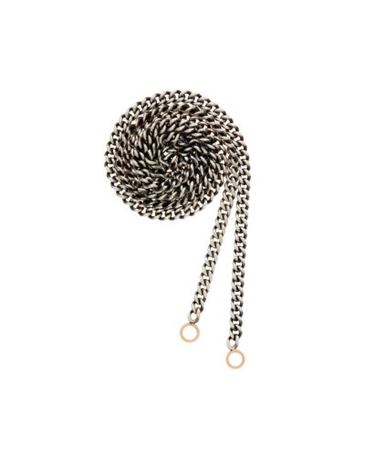 Heavy Curb Chain Necklace in Silver 32'