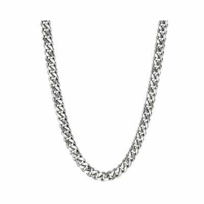 Curb Chain Necklace, Sterling Silver, 11MM, 22"
