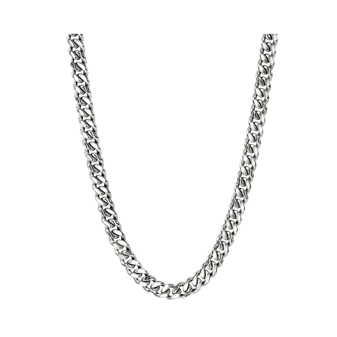 Curb Chain Necklace, Sterling Silver, 11MM, 22"