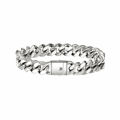 Curb Chain Bracelet, Sterling Silver, 11MM, size Medium