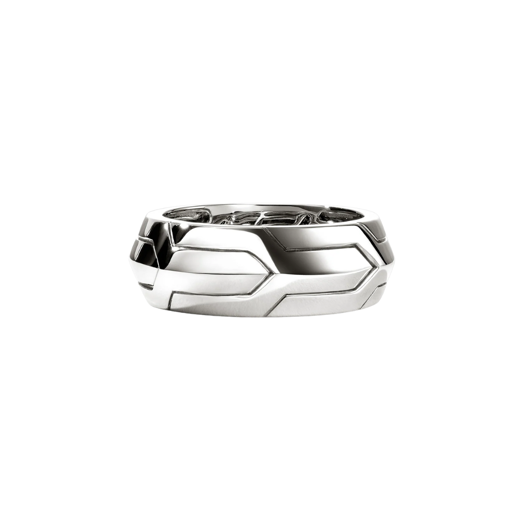 Icon 50 Band Ring, Sterling Silver, 9MM, size 12