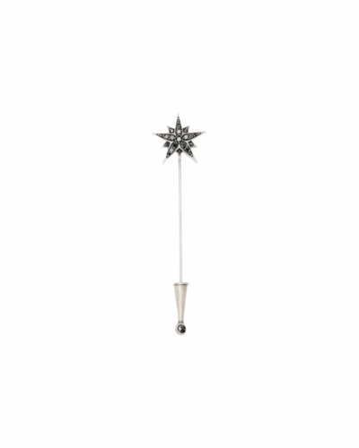 Black Diamond Star Lapel Pin