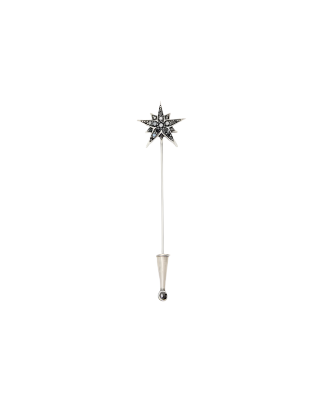 Black Diamond Star Lapel Pin