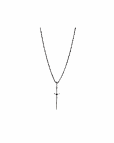 John Varvatos Silver Dagger Pendant Necklace