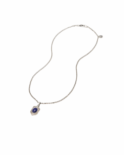 Lapis Sterling Silver Pendant Necklace