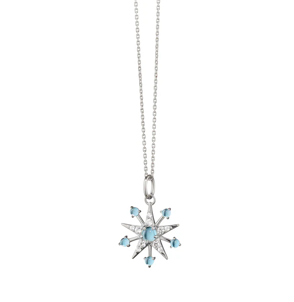 Petite Sapphire & Blue Topaz Star Necklace
