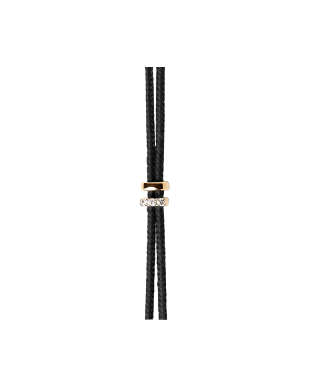 18YKG 0.027ct Amy Black Cord Bracelet