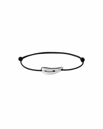 Orbit silver cord bracelet