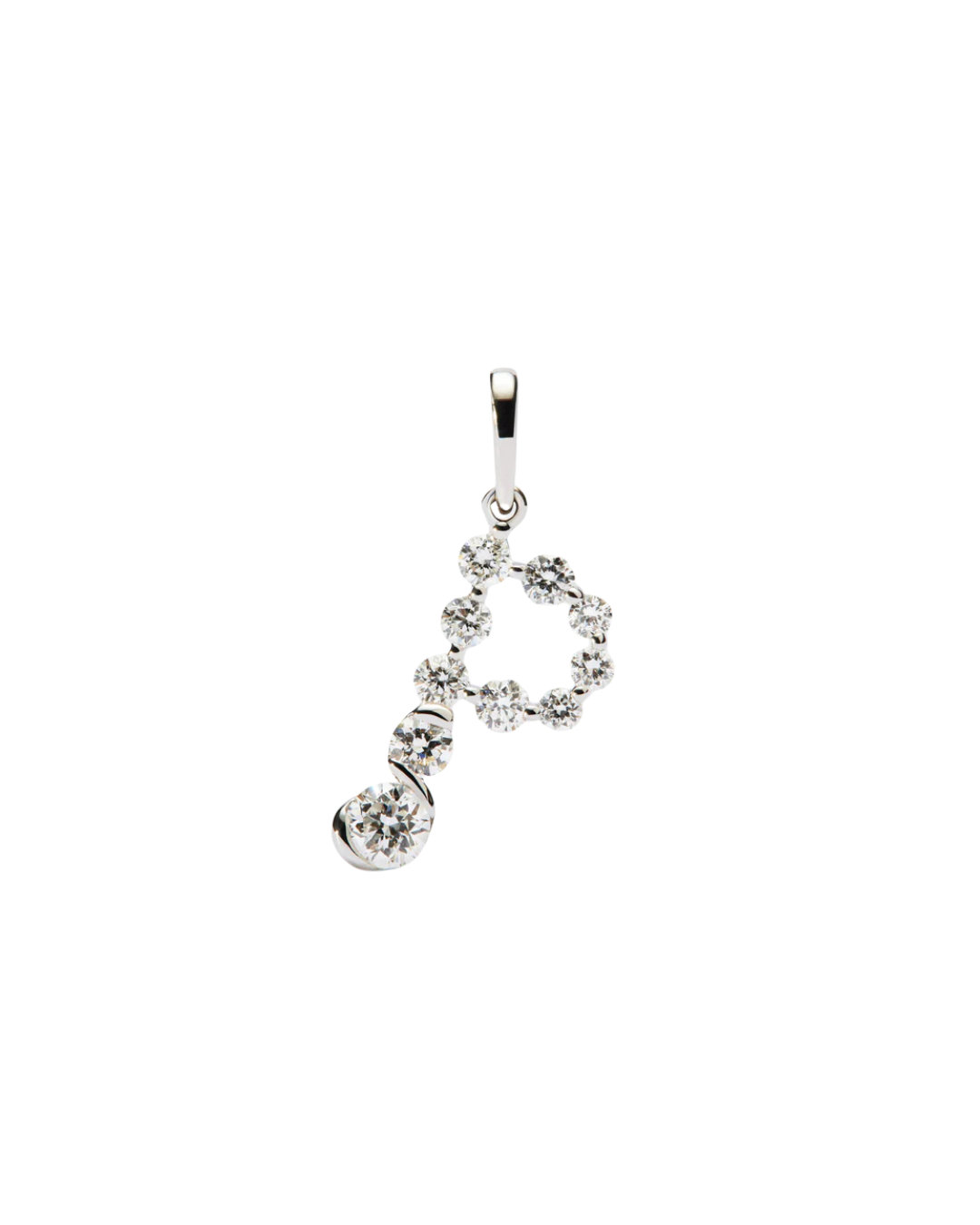 PDPAOLA 18K white gold Initial P pendant