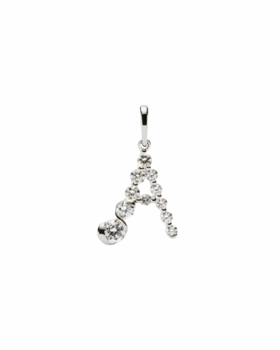PDPAOLA 18K white gold Initial A pendant