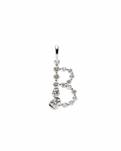 PDPAOLA 18K white gold Initial B pendant