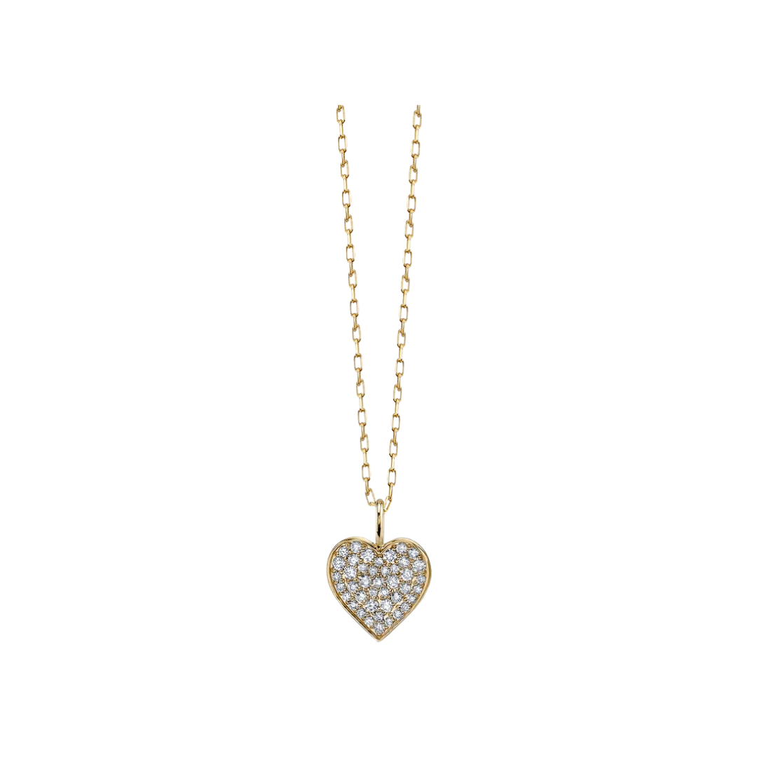 Gold & Diamond Mini Heart Charm