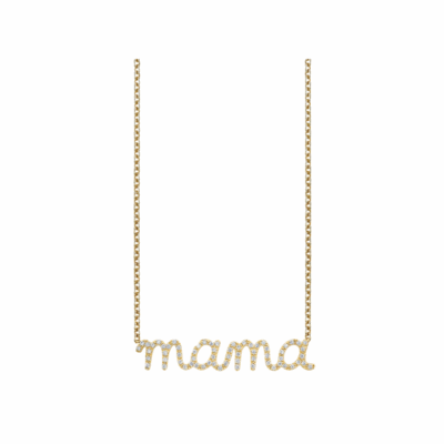 Gold & Diamond Large Mama Necklace