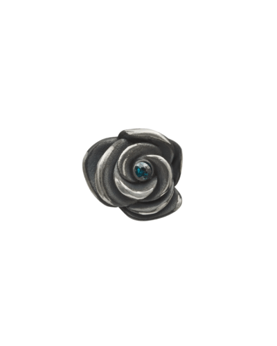 Blue Sapphire Diamonds 'N' Roses Single Pin