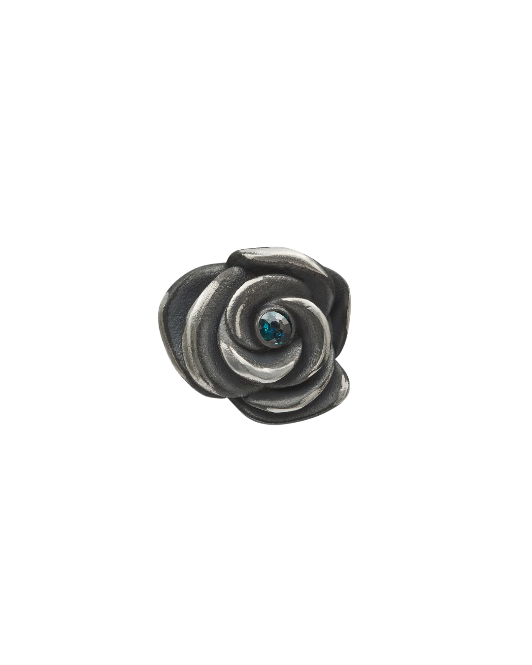 Blue Sapphire Diamonds 'N' Roses Single Pin