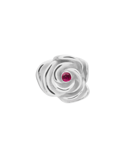 Red Sapphire Diamonds 'N' Roses Single Pin