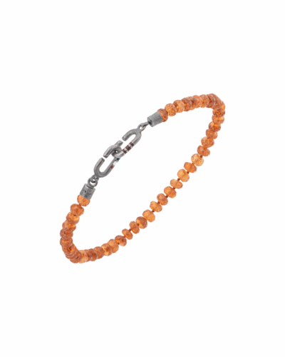 Link Mini Beads Eternity Bracelet, Citrine, Small