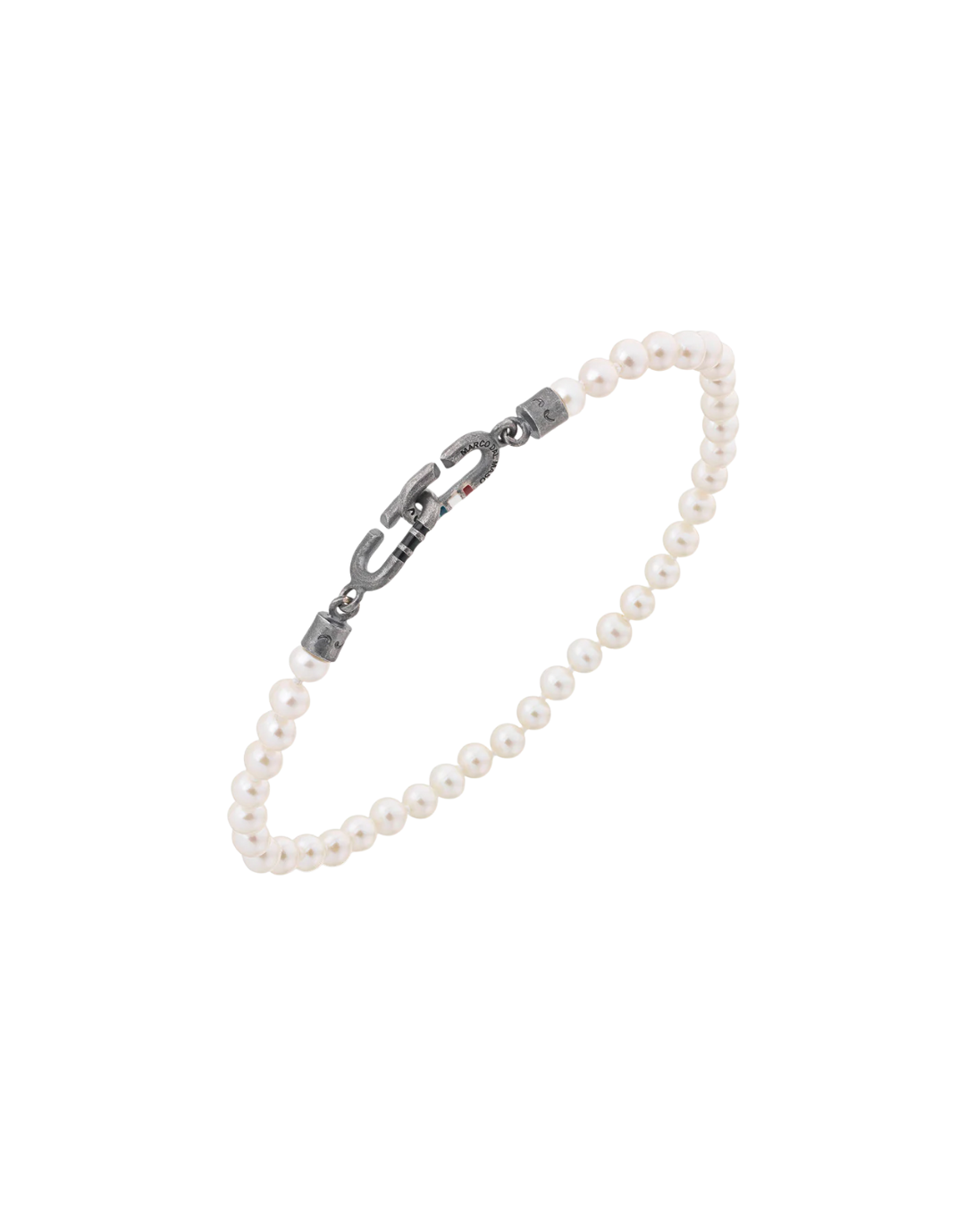 Link Mini Beads Eternity Bracelet, Pearl Medium