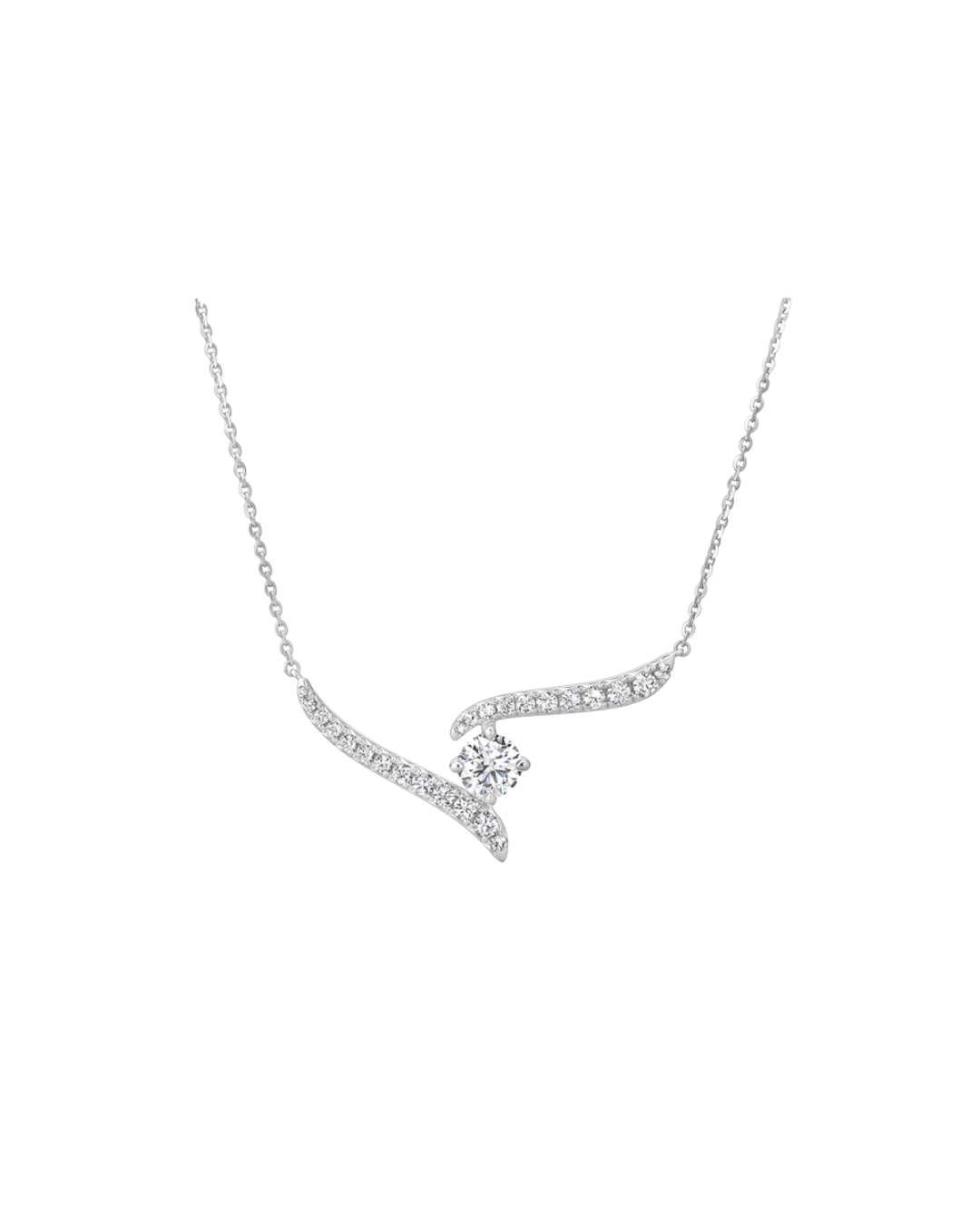 Hearts on Fire Vela 18K White Gold Necklace