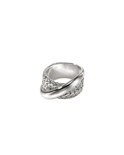 JH Essential Crossover Ring, Sterling Silver