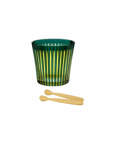Prism Ice Bucket + Tongs - Green