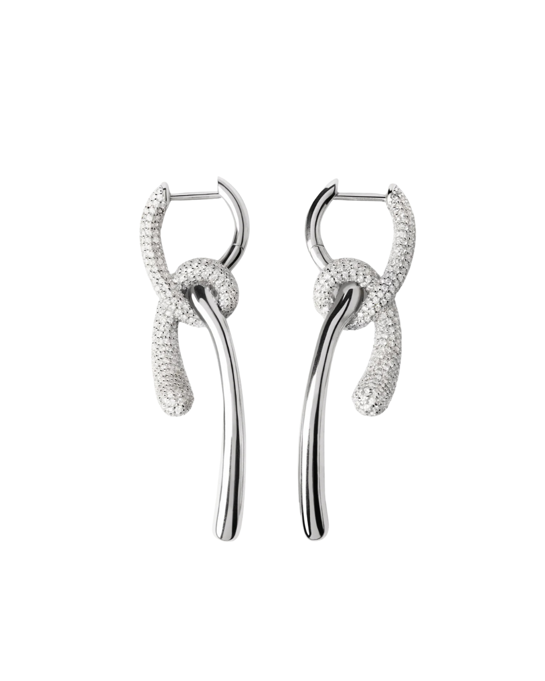 PDPAOLA Pavé Twist Hoop Earrings