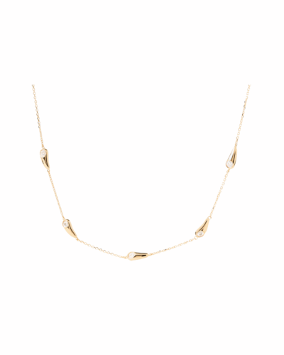 PDPAOLA's Yellow Gold Plated Sterling Silver Becca Necklace with Zirconia