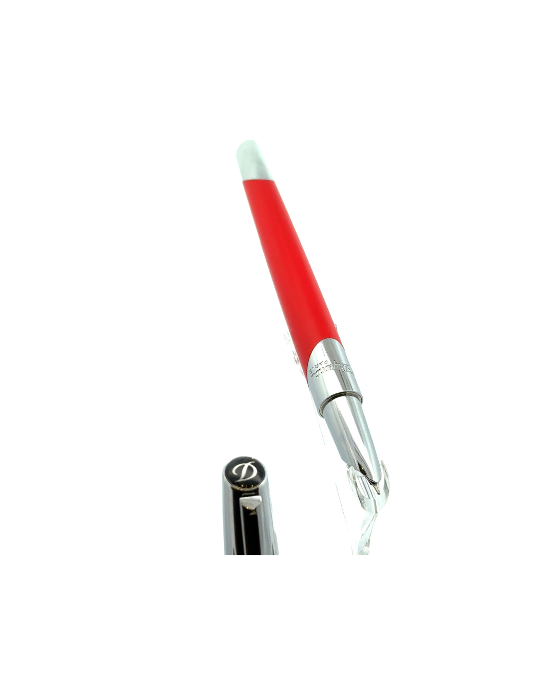Defi Millennium Silver And Red Fountain Pen