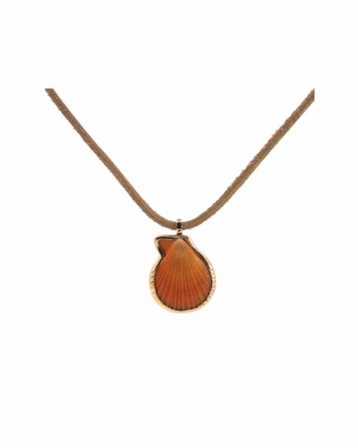 Dezso's 18KRG Palm Beach Clam Shell Pendant with Onyx