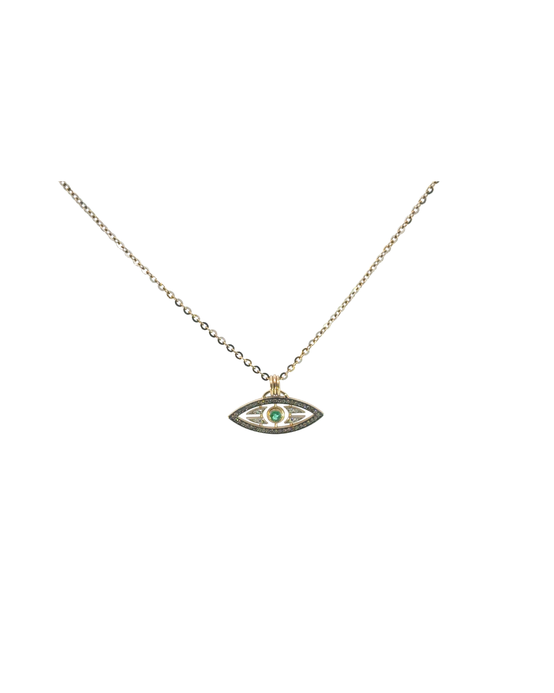 “Macu” Caribbean Eye Pendant - Diamonds and Emerald