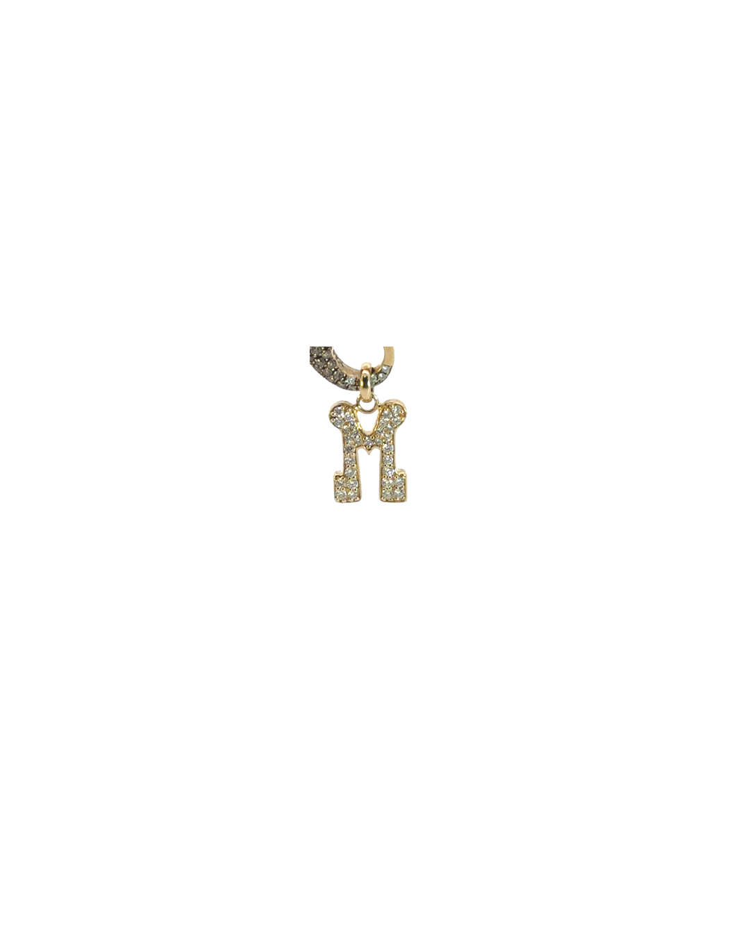 ITA 14K Yellow Gold Sanse Letters M Charm