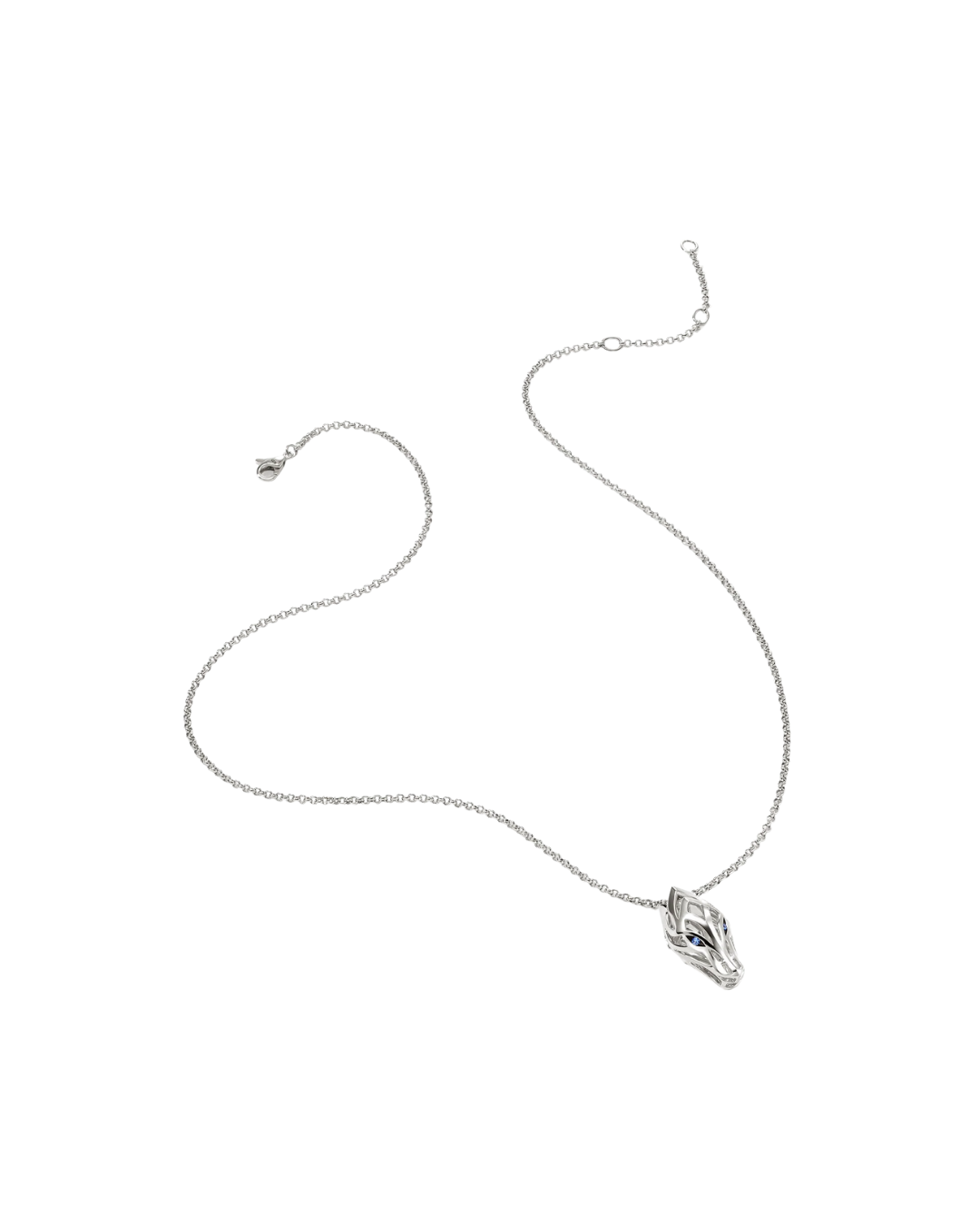 NAGA PENDANT NECKLACE, STERLING SILVER