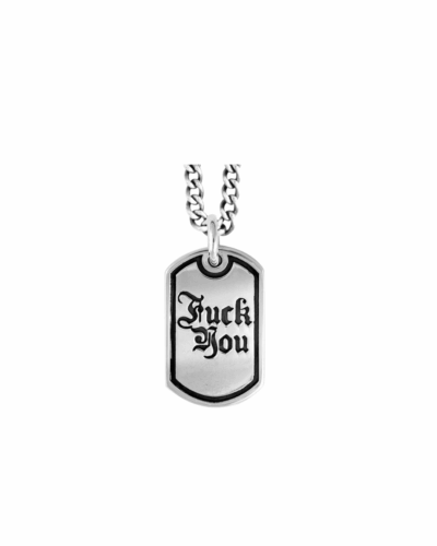 Small Fuck You Dog Tag
