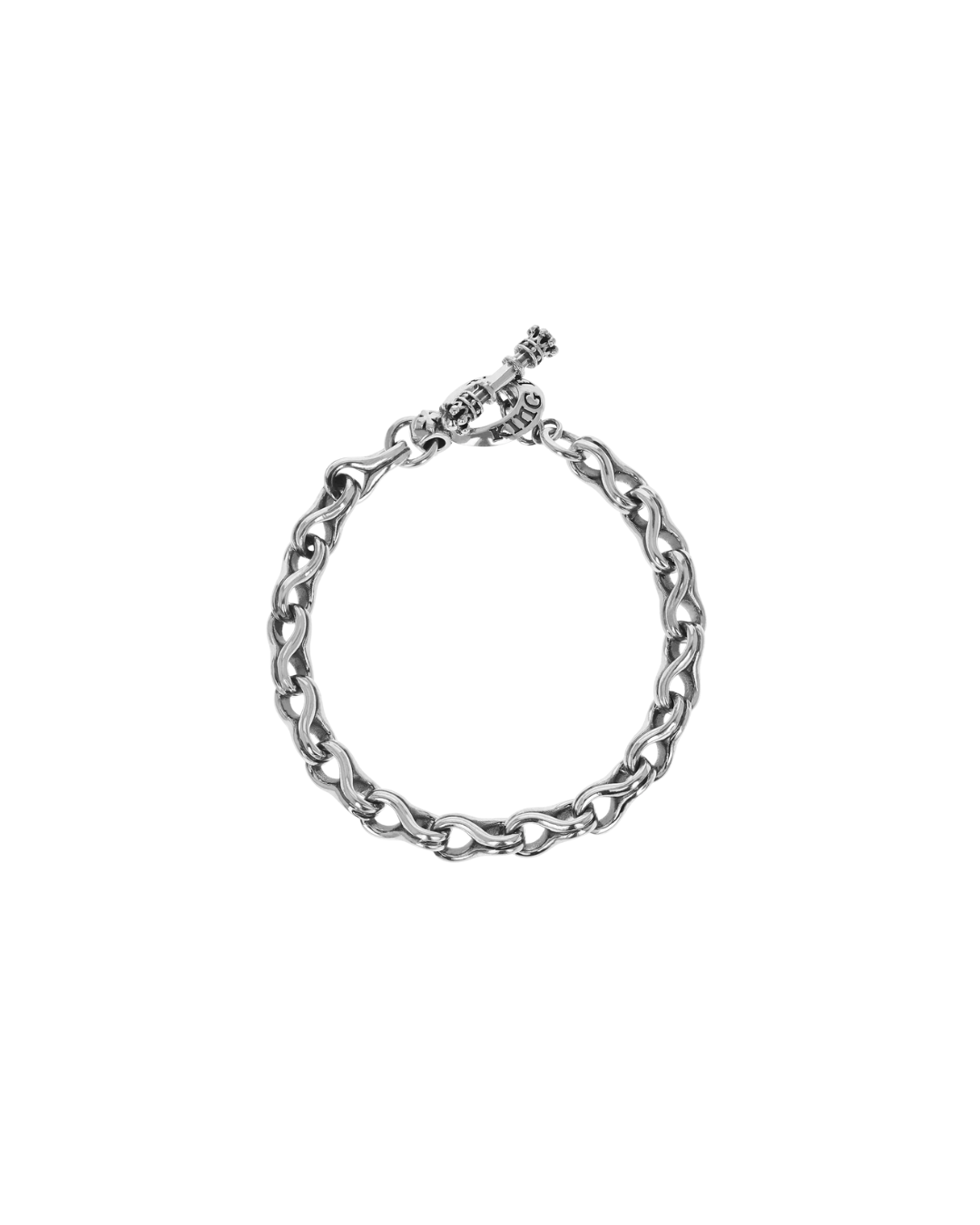 Small Twisted Eight Link Bracelet, Size Medium