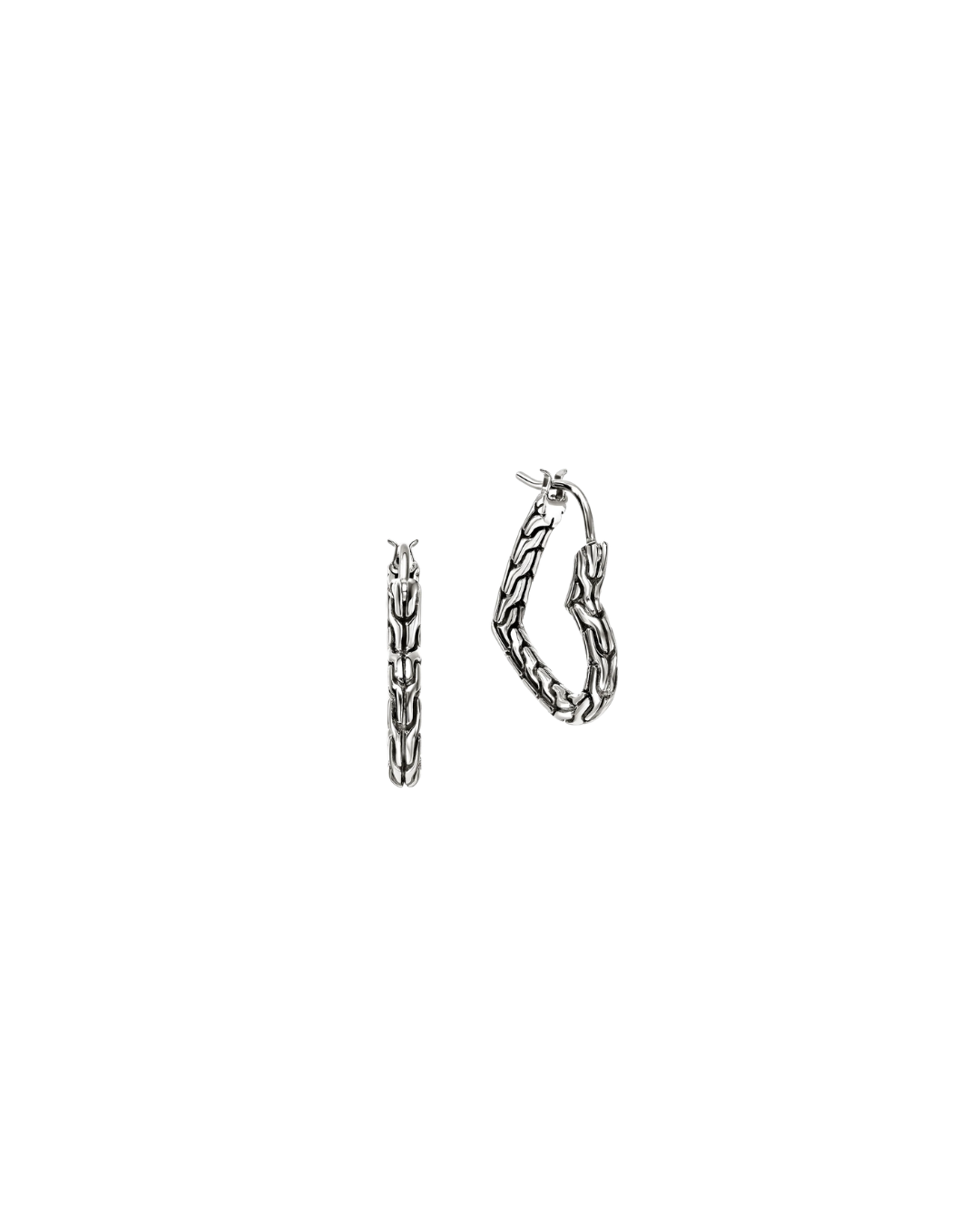 Essential Heart Hoop Earrings in Sterling Silver