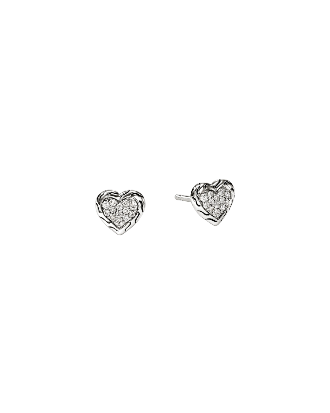 John Hardy Essentials sterling?silver heart stud earrings