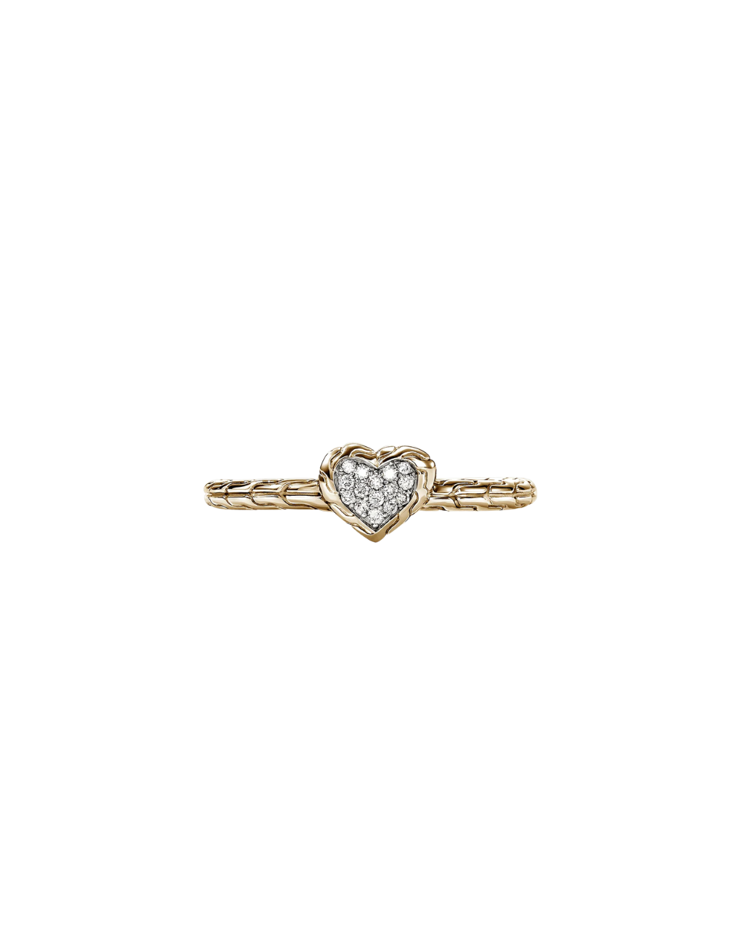John Hardy Essentials sterling?silver and 14K yellow?gold heart ring