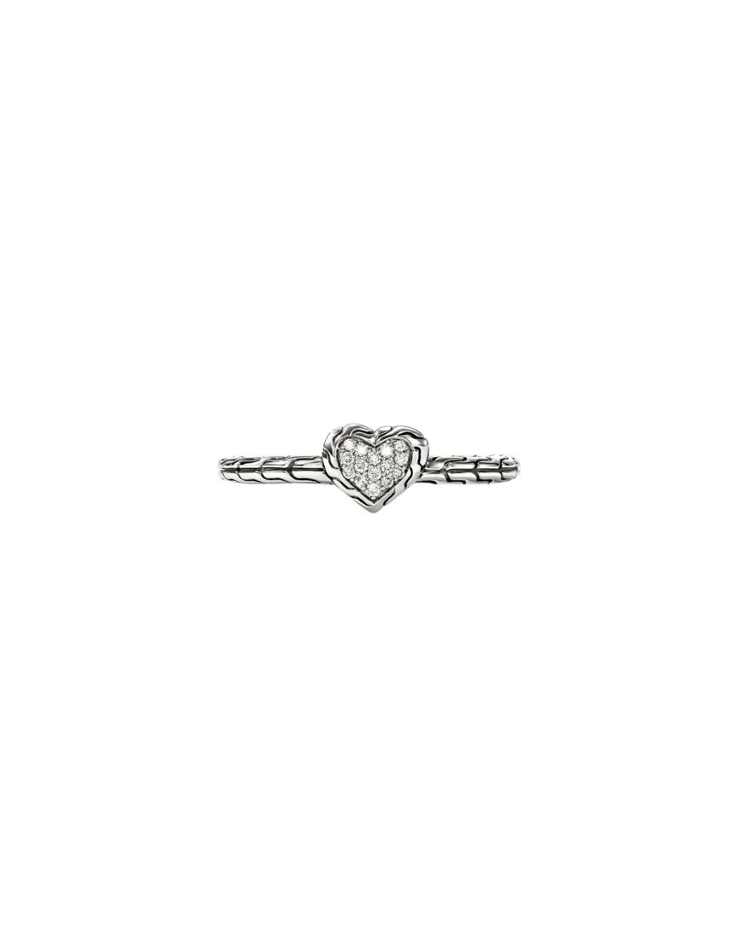 JH ESSENTIAL HEART RING, STERLING SILVER, DIAMONDS