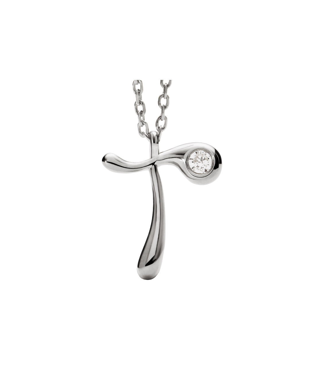 PDPAOLA sterling silver Initial T necklace