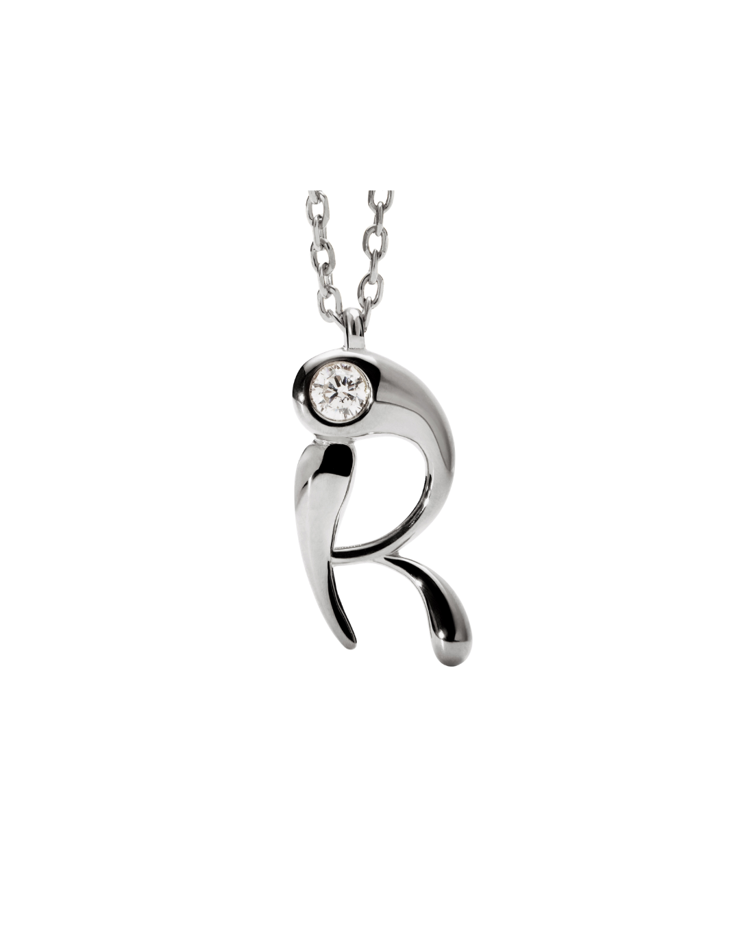 PDPAOLA’s sterling silver Initial R necklace