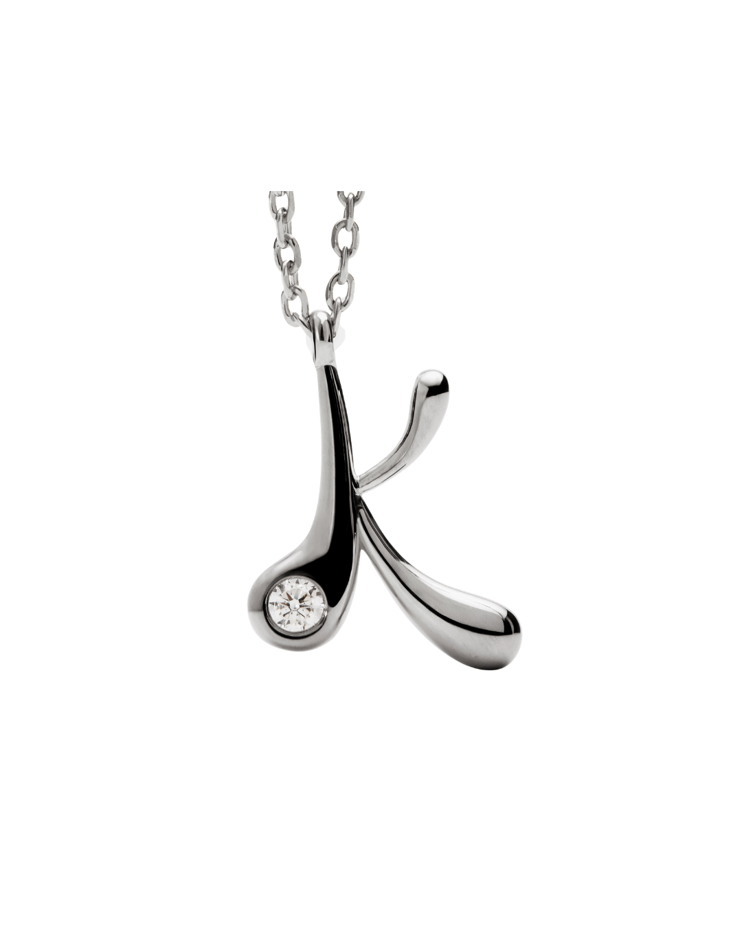 PDPAOLA’s sterling?silver Initial K necklace