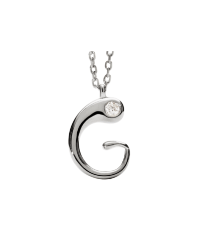 PDPAOLA Sterling Silver Initial G Necklace
