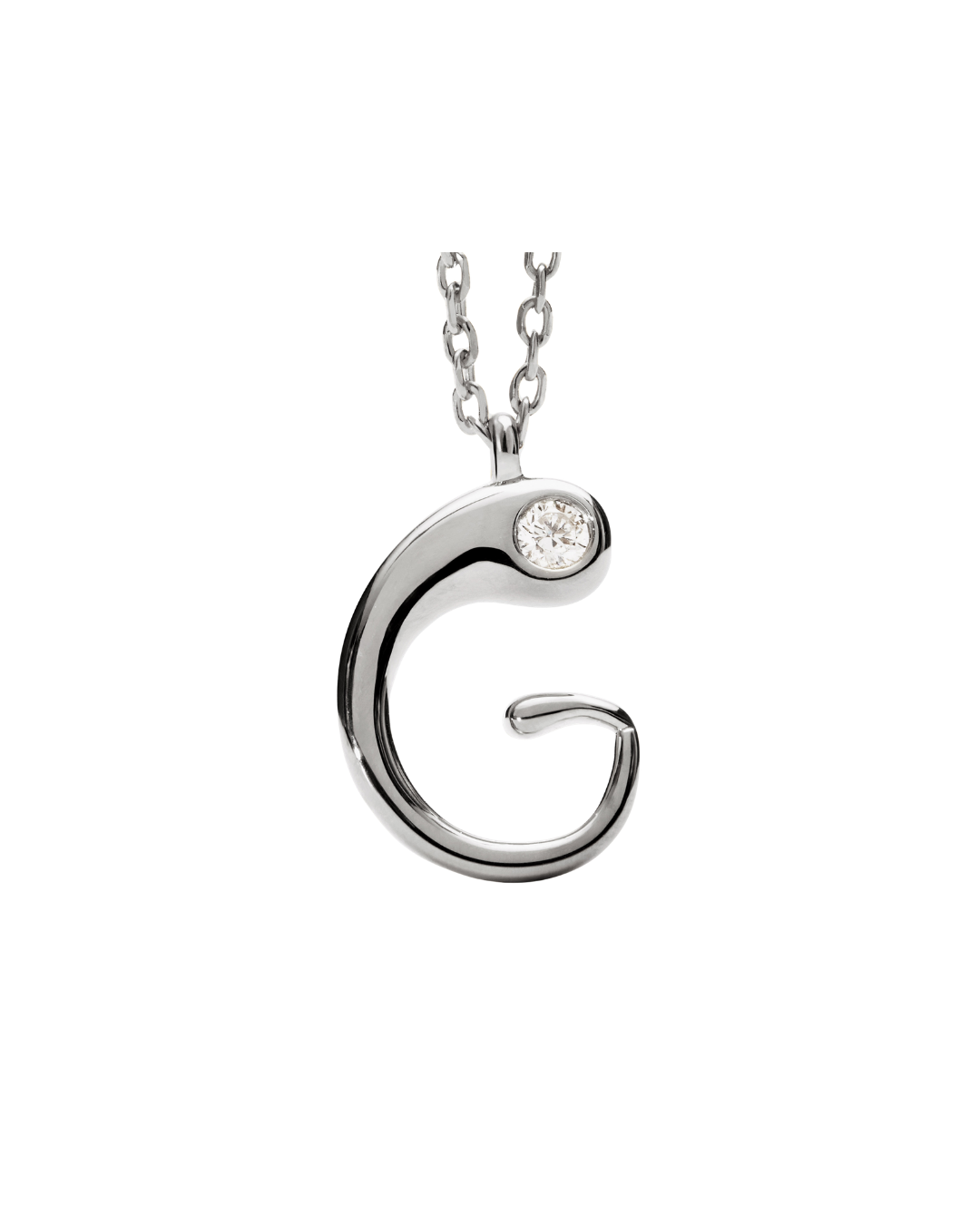 PDPAOLA Sterling Silver Initial G Necklace