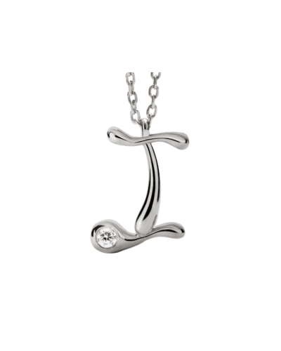 PDPAOLA Sterling Silver Initial I Necklace