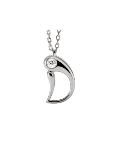 PDPAOLA Sterling Silver Initial D Necklace