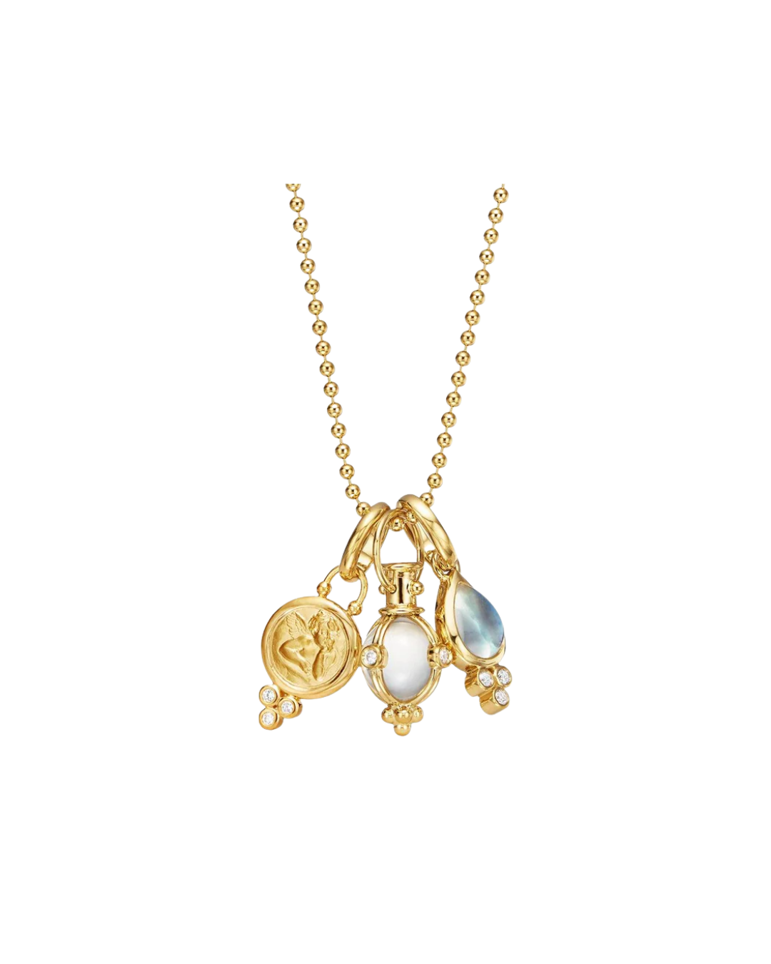 18K Amulet Necklace 16-18""
