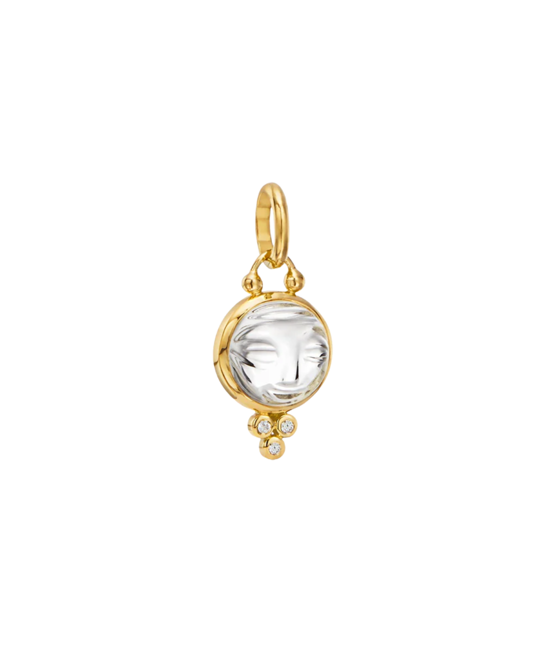 18 YKG Moonface Pendant