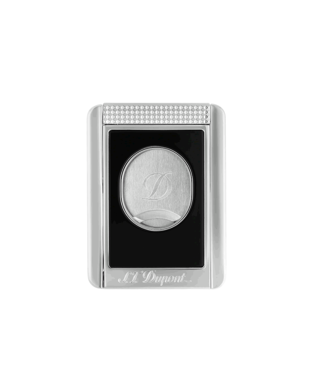 S.T. Dupont Diamond Head Black Lacquer Cigar Cutter & Stand